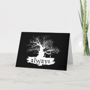 Harry Potter spreuk Altijd Quote Silhouette Kaart