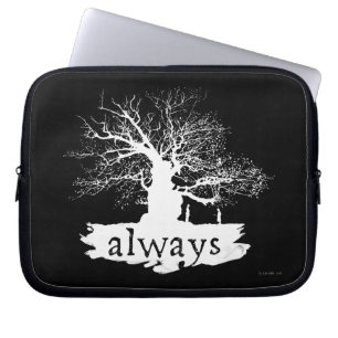 Harry Potter spreuk Altijd Quote Silhouette Laptop Sleeve