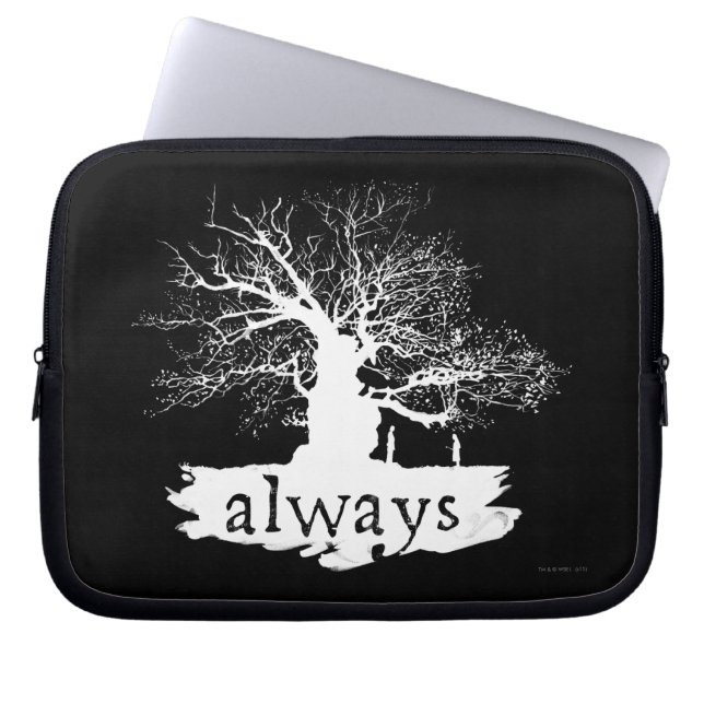 Harry Potter spreuk | Altijd Quote Silhouette Laptop Sleeve (Voorkant)