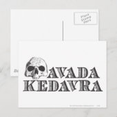 Harry Potter spreuk | Avada Kedavra Briefkaart (Voorkant / Achterkant)