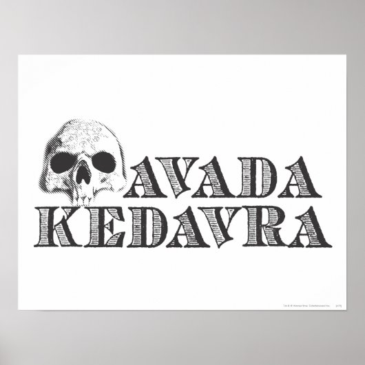 Harry Potter spreuk | Avada Kedavra Poster (Voorkant)