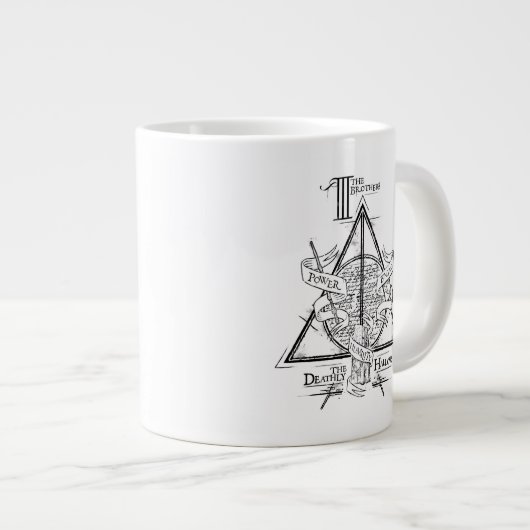 Harry Potter Spreuk | DEATHLY HALLOWS Grafisch Grote Koffiekop (Voorkant rechts)