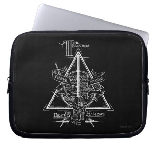 Harry Potter Spreuk   DEATHLY HALLOWS Grafisch Laptop Sleeve