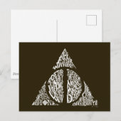 Harry Potter Spreuk | DEATHLY HALLOWS Typografie G Briefkaart (Voorkant / Achterkant)