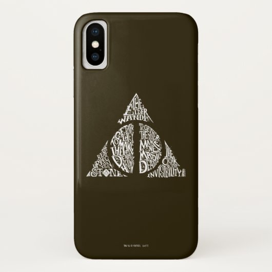 Harry Potter Spreuk | DEATHLY HALLOWS Typografie G Case-Mate iPhone Case (Achterkant)
