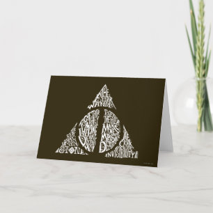 Harry Potter Spreuk   DEATHLY HALLOWS Typografie G Kaart