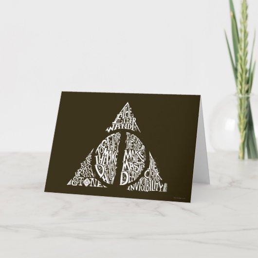 Harry Potter Spreuk | DEATHLY HALLOWS Typografie G Kaart (Voorkant)