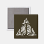 Harry Potter Spreuk | DEATHLY HALLOWS Typografie G Magneet (Voorkant / Achterkant)