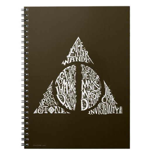 Harry Potter Spreuk | DEATHLY HALLOWS Typografie G Notitieboek (Voorkant)