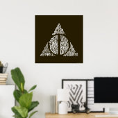 Harry Potter Spreuk | DEATHLY HALLOWS Typografie G Poster (Thuiskantoor)