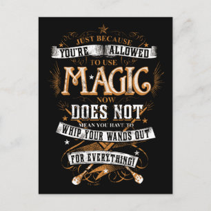 Harry Potter Spreuk   Gewoon omdat het mag Briefkaart