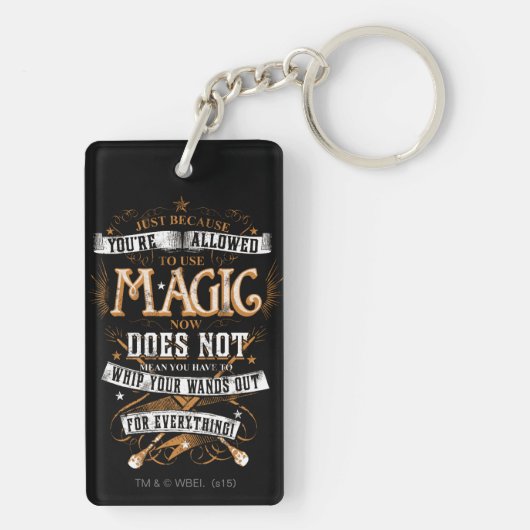 Harry Potter spreuk | Gewoon omdat het mag Sleutelhanger (achterkant)