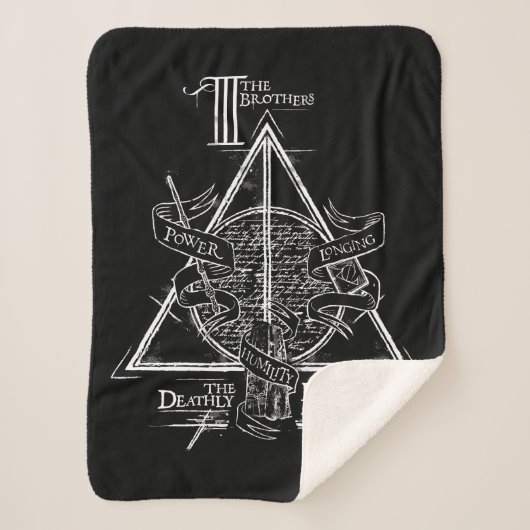 Harry Potter spreuk | Grafische DOODSPRENT Sherpa Deken (Voorkant)