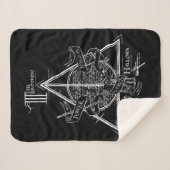 Harry Potter spreuk | Grafische DOODSPRENT Sherpa Deken (Voorkant (horizontaal))