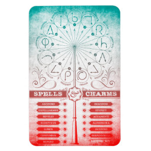 Harry Potter-spreuk handinstructiekaart Magneet