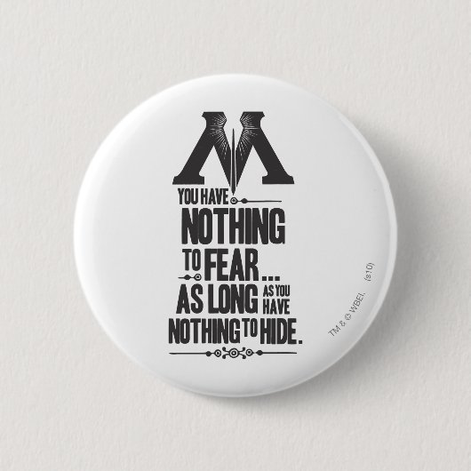 Harry Potter spreuk | Ministerie van Magie Propaga Ronde Button 5,7 Cm (Voorkant)