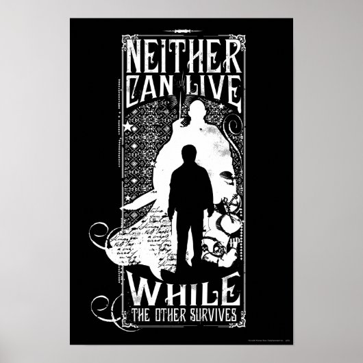 Harry Potter Spreuk | Niemand Kan Overleven Poster (Voorkant)