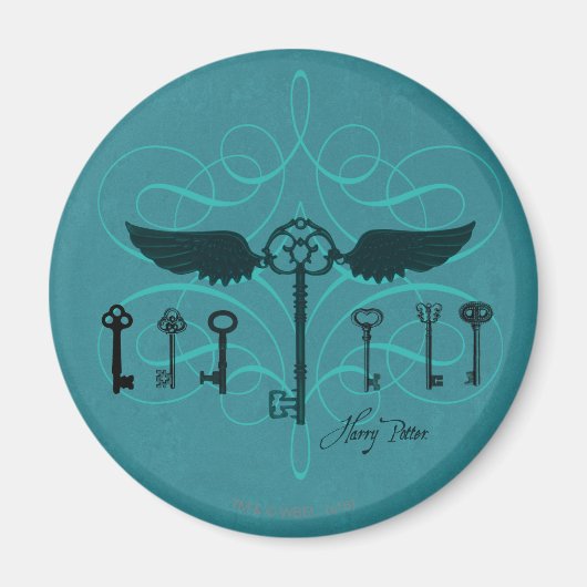 Harry Potter spreuk | Vliegende Sleutels Magneet (Voorkant)