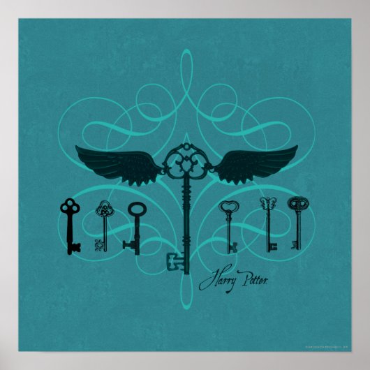Harry Potter spreuk | Vliegende Sleutels Poster (Voorkant)