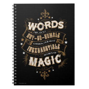 Harry Potter spreuk Woorden zijn onze meest onui Notitieboek