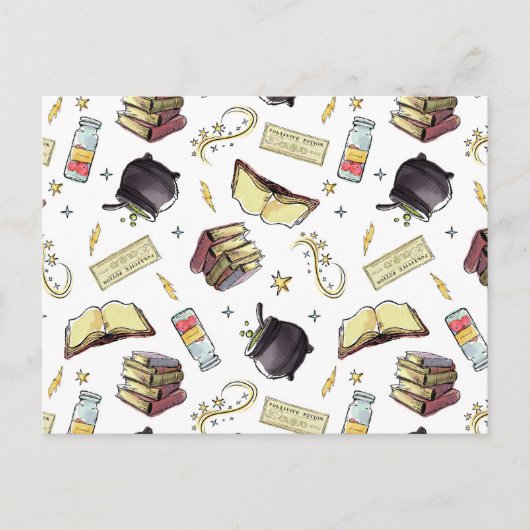 HARRY POTTER™ Spreuken & Boeken Patroon Briefkaart (Voorkant)