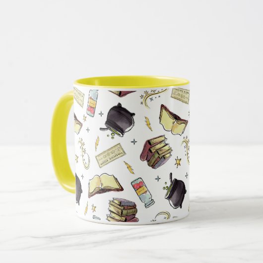 HARRY POTTER™ Spreuken & Boeken Patroon Mok (Voorkant links)