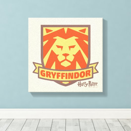 HARRY POTTER™ | Summer Magic GRYFFINDOR™ Crest Canvas Afdruk (Insitu (Houten vloer))