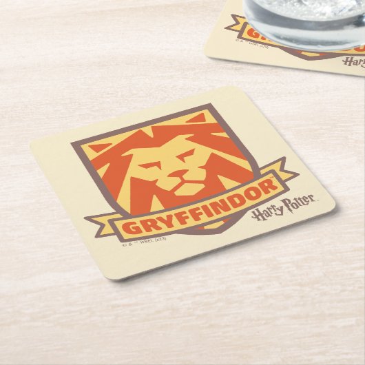 HARRY POTTER™ | Summer Magic GRYFFINDOR™ Crest Kartonnen Onderzetters (Schuin)