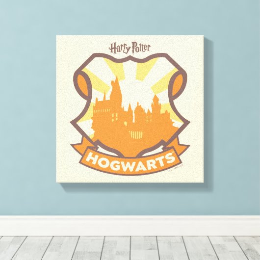 HARRY POTTER™ | Summer Magic HOGWARTS™ Crest Canvas Afdruk (Insitu (Houten vloer))