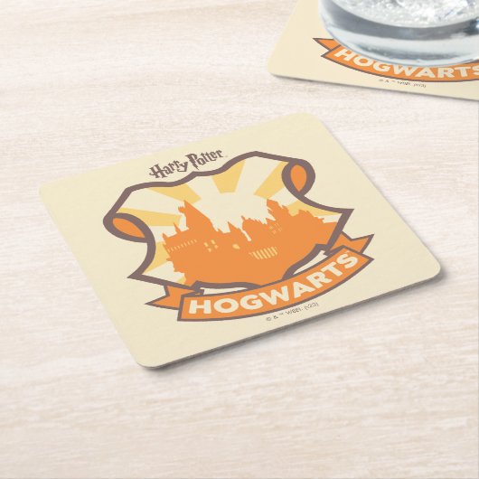 HARRY POTTER™ | Summer Magic HOGWARTS™ Crest Kartonnen Onderzetters (Schuin)