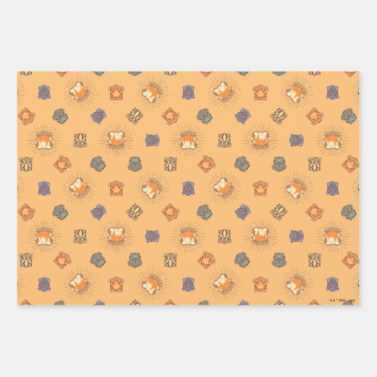 HARRY POTTER™ | Summer Magic HOGWARTS™ Pattern Inpakpapier Vel (Voorkant 2)