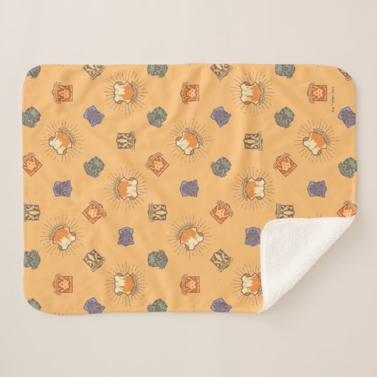 HARRY POTTER™ | Summer Magic HOGWARTS™ Pattern Sherpa Deken (Voorkant (horizontaal))