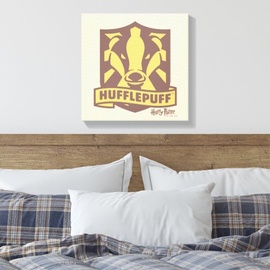 HARRY POTTER™ | Summer Magic HUFFLEPUFF™ Crest Canvas Afdruk (Insitu (Slaapkamer))