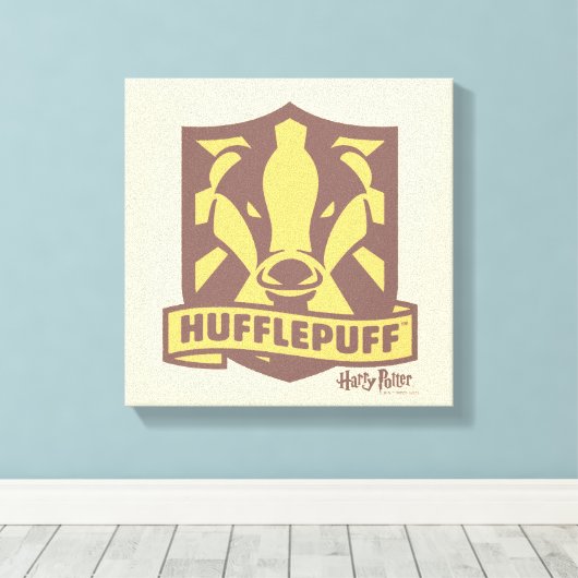 HARRY POTTER™ | Summer Magic HUFFLEPUFF™ Crest Canvas Afdruk (Insitu (Houten vloer))