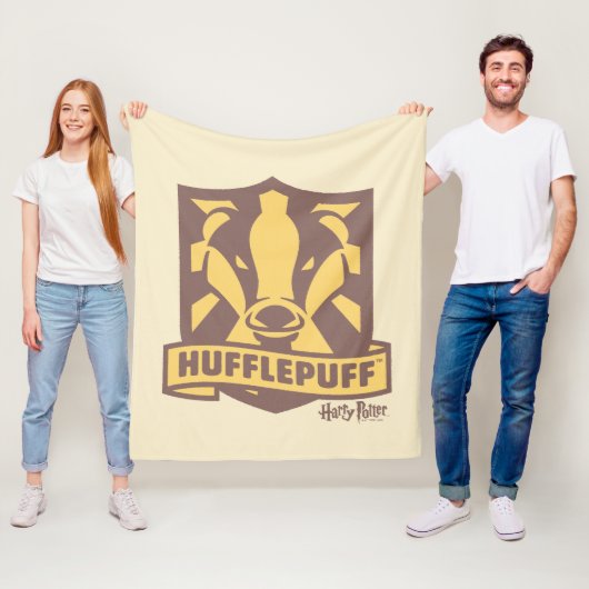 HARRY POTTER™ | Summer Magic HUFFLEPUFF™ Crest Fleece Deken (In situ)