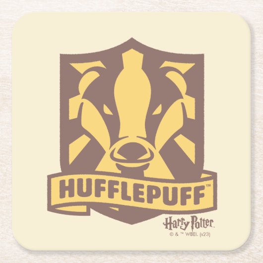 HARRY POTTER™ | Summer Magic HUFFLEPUFF™ Crest Kartonnen Onderzetters (Voorkant)