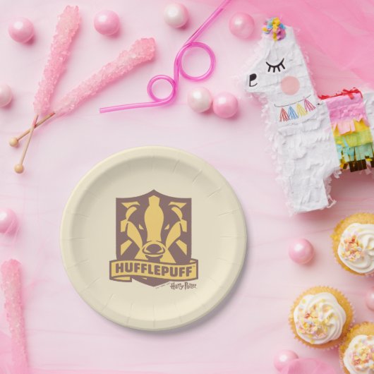 HARRY POTTER™ | Summer Magic HUFFLEPUFF™ Crest Papieren Bordje (Feest)
