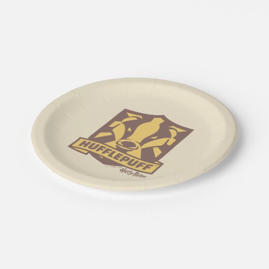 HARRY POTTER™ | Summer Magic HUFFLEPUFF™ Crest Papieren Bordje (Gekanteld)