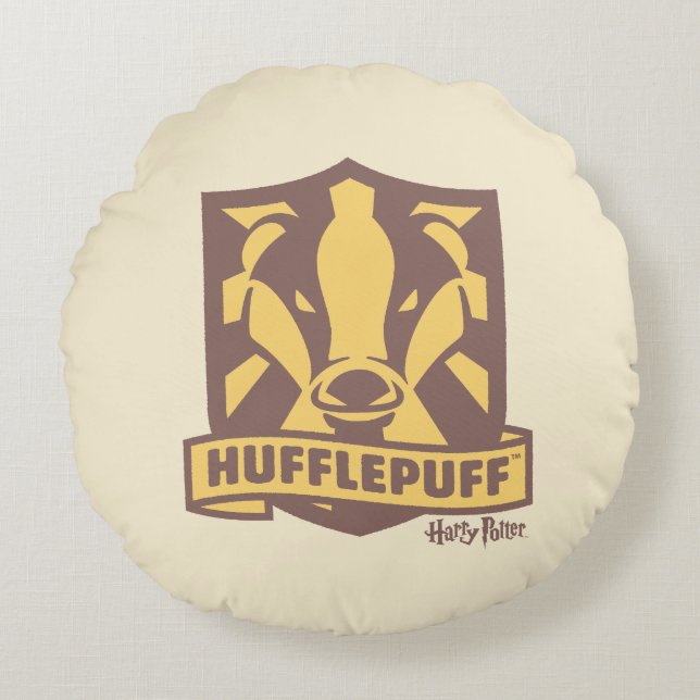 HARRY POTTER™ | Summer Magic HUFFLEPUFF™ Crest Rond Kussen (Voorkant)