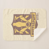 HARRY POTTER™ | Summer Magic HUFFLEPUFF™ Crest Sherpa Deken (Voorkant (horizontaal))