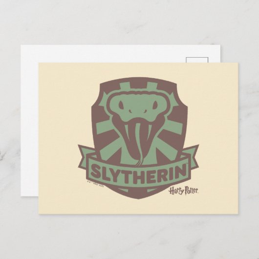 HARRY POTTER™ | Summer Magic SLYTHERIN™ Crest Briefkaart (Voorkant / Achterkant)