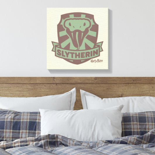 HARRY POTTER™ | Summer Magic SLYTHERIN™ Crest Canvas Afdruk (Insitu (Slaapkamer))