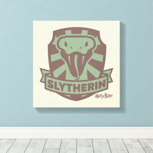 HARRY POTTER™ | Summer Magic SLYTHERIN™ Crest Canvas Afdruk (Insitu (Houten vloer))