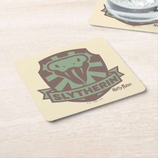 HARRY POTTER™ | Summer Magic SLYTHERIN™ Crest Kartonnen Onderzetters (Schuin)
