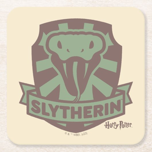 HARRY POTTER™ | Summer Magic SLYTHERIN™ Crest Kartonnen Onderzetters (Voorkant)