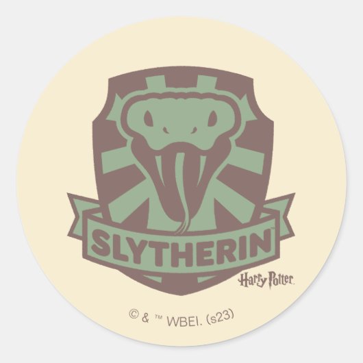 HARRY POTTER™ | Summer Magic SLYTHERIN™ Crest Ronde Sticker (Voorkant)