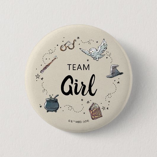 HARRY POTTER™ Team Girl Ronde Button 5,7 Cm (Voorkant)