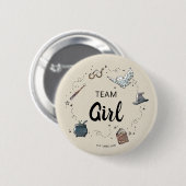 HARRY POTTER™ Team Girl Ronde Button 5,7 Cm (Voorkant /achterkant)