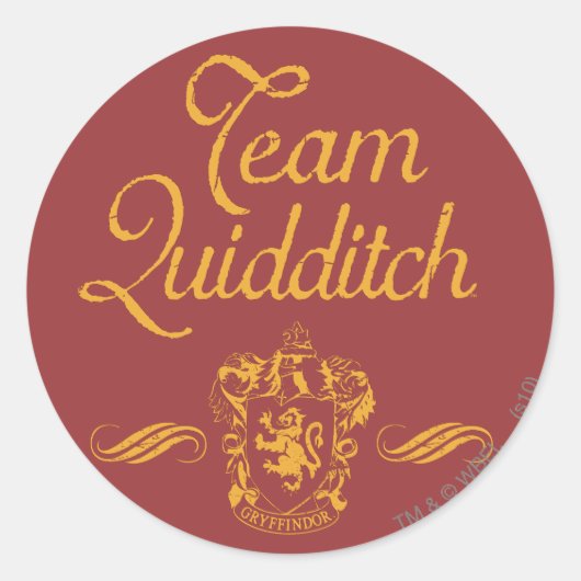 Harry Potter | Team QUIDDITCH™ Ronde Sticker (Voorkant)