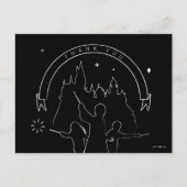 HARRY POTTER™-tekens en Castle Outline Briefkaart (Voorkant)